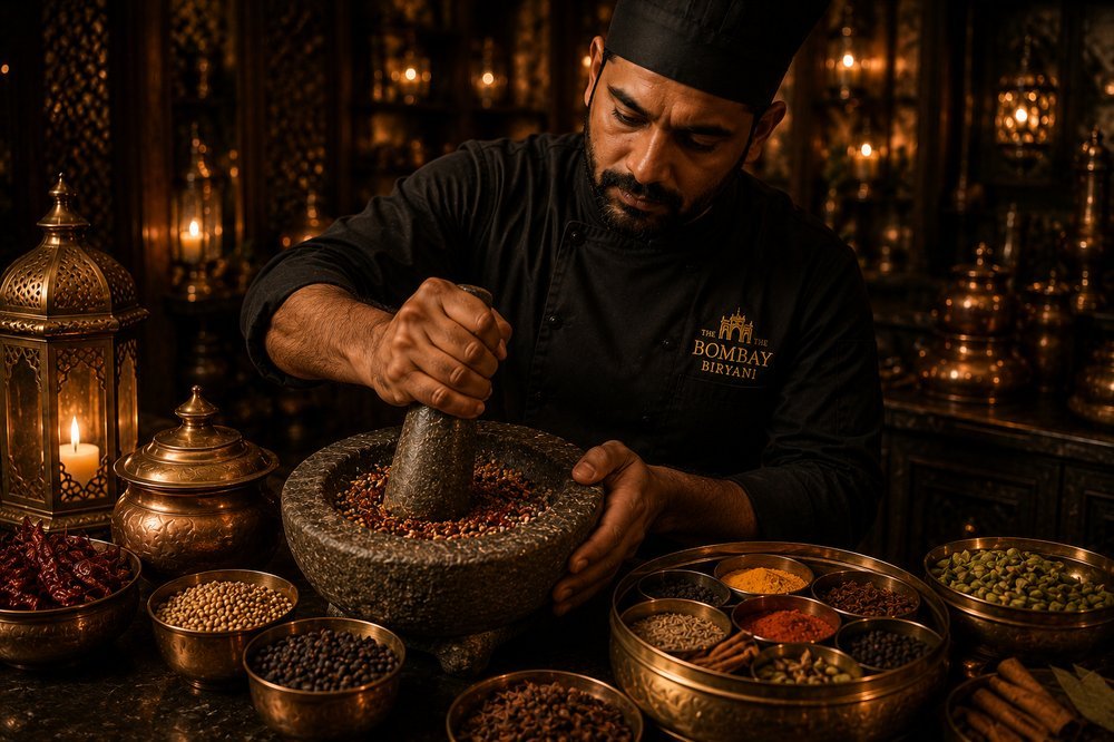 Hand grinding spices