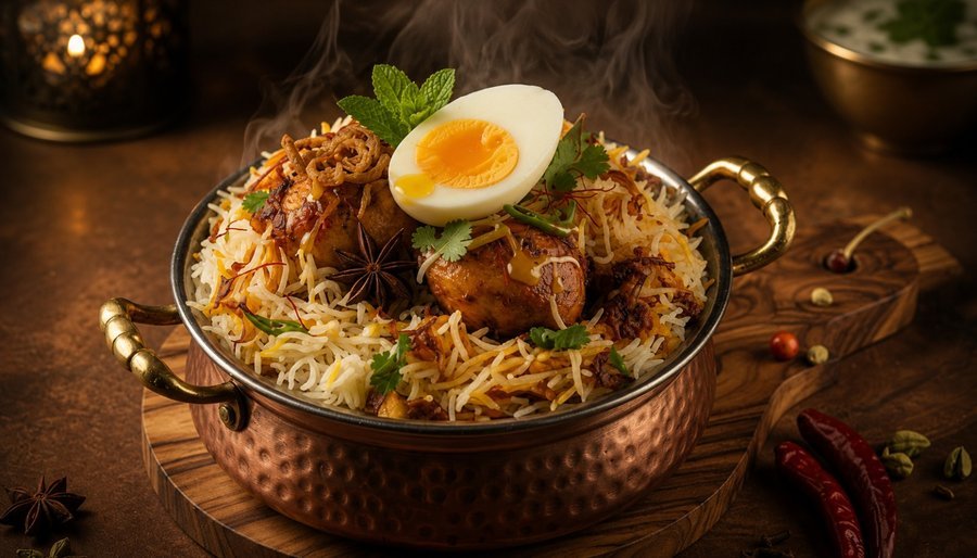 Hyderabadi Chicken Dum Biryani